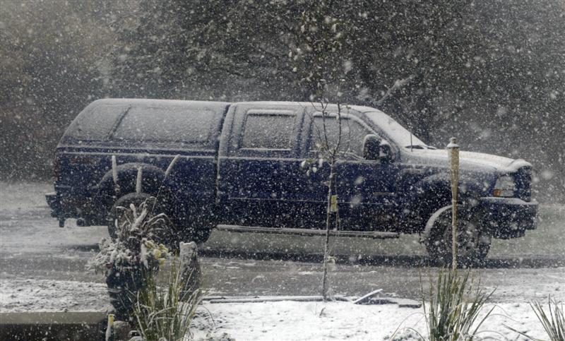 Truck, Ford, F-250, Outside, Snow