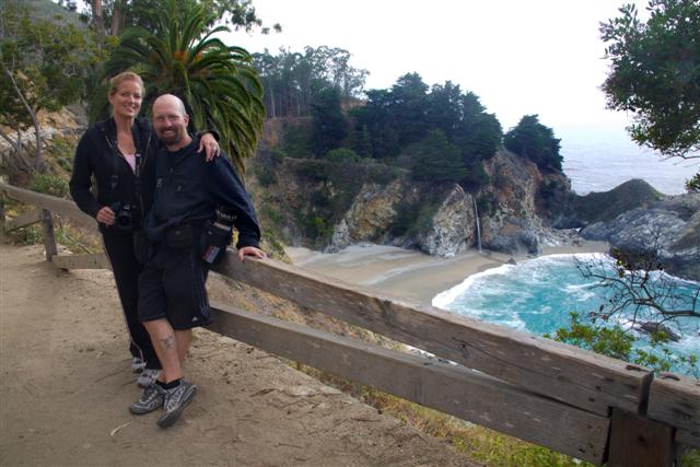 Pat & Cindy in front of McWay Waterfall