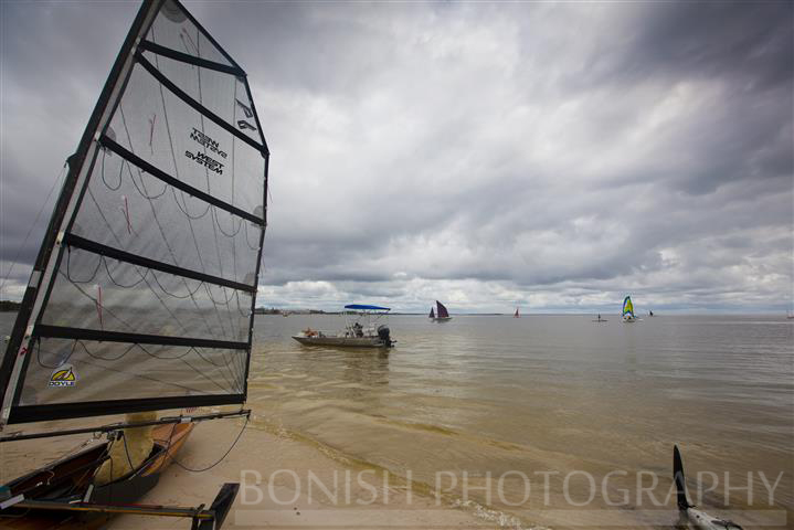 Anchored on the Sandbar off Atsenia Otie Key - Cedar Key Small Boat Show - Photo by Pat Bonish