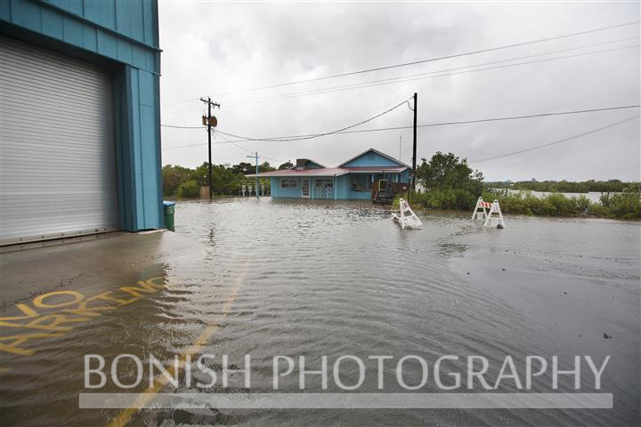 Deep water filled the streets in Cedar Key Florida during Tropical Storm Andrea - Photo by Pat Bonish