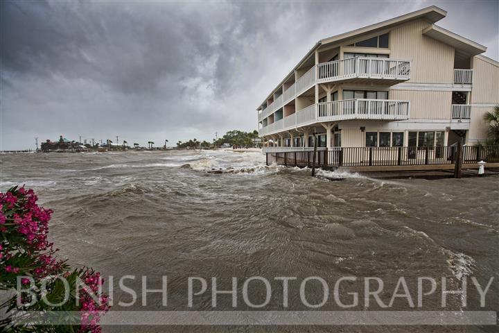 High Tide brought in lots of water to Cedar Cove - Tropical Storm Andrea hits Cedar Key Florida - Photo by Pat Bonish