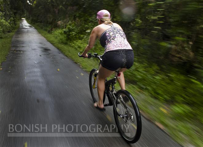 Riding in the Rain, Cindy Bonish, Pat BOnish Photography