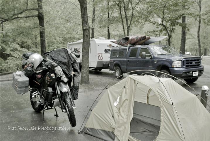 Camping, Tent Camping, Motorcycle Camping, Pat Bonish Phtoography
