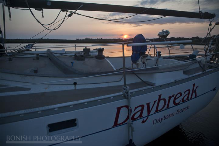 Sailboat, Daybreak, Sunrise, Bonish Photography