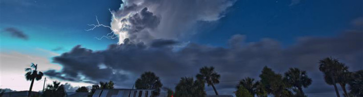 Lightning, Low-Key Hideaway, Storm Clouds, Cedar Key, Bonish Photography