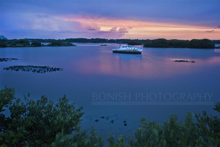 Sunset, Low-Key Hideaway, Cedar Key, Bonish Photography