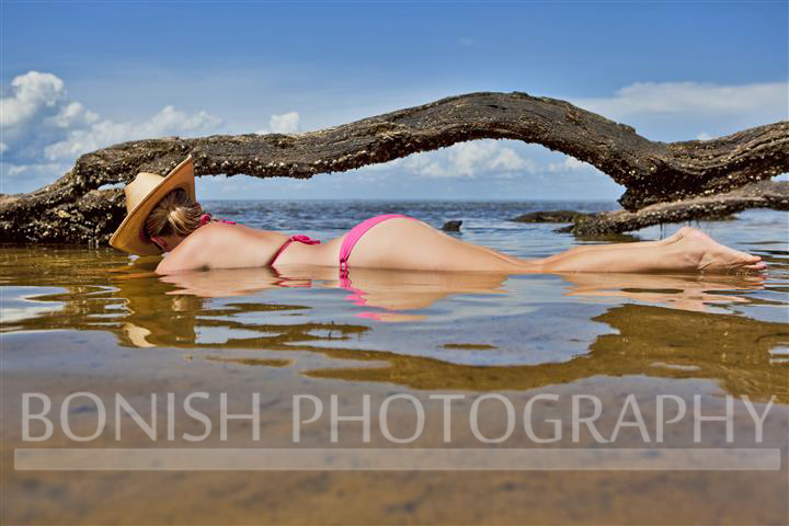 Bikini, Bonish Photography, Beach, Driftwood