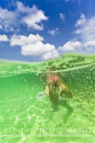 Swimming, Split Shot, Underwater Photography, Bonish Phtoography