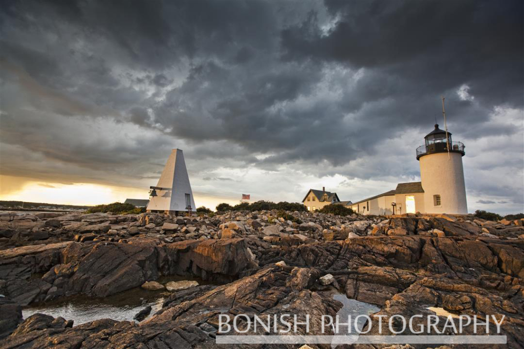 Light House, Goat Island, Cape Porpoise Maine, Bonish Photography