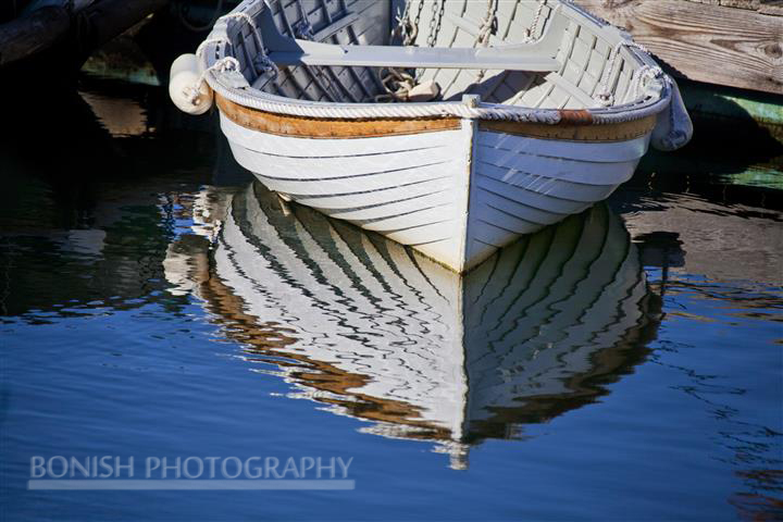 Dinghy, Reflection, Maine, Boat, Bonish Photo