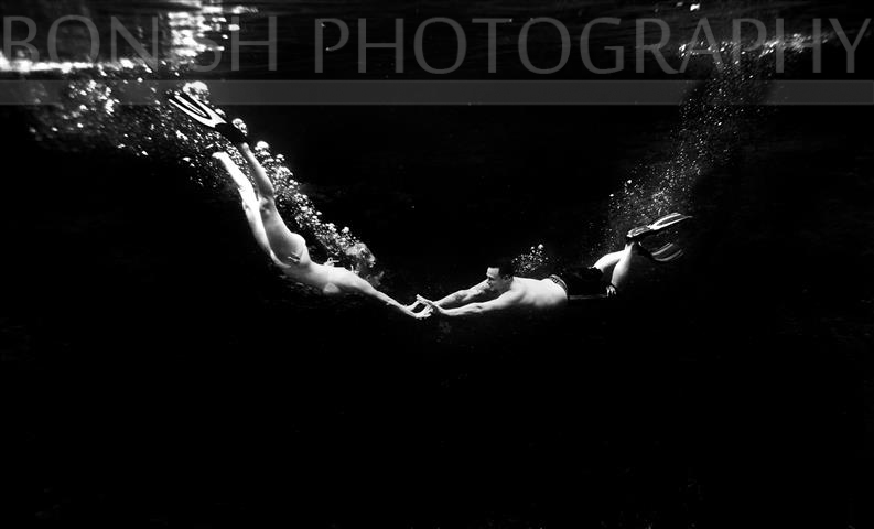 Underwater Couple, Underwater Photography, Nick Hegle, Kailey Hegle, Bonish Photo