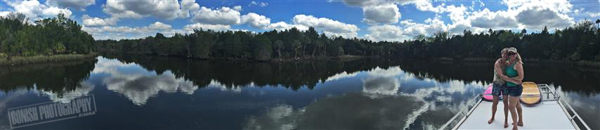 Houseboat, Pano, Bonish Photography, Florida, Catamaran Cruiser, Trailerable Houseboat