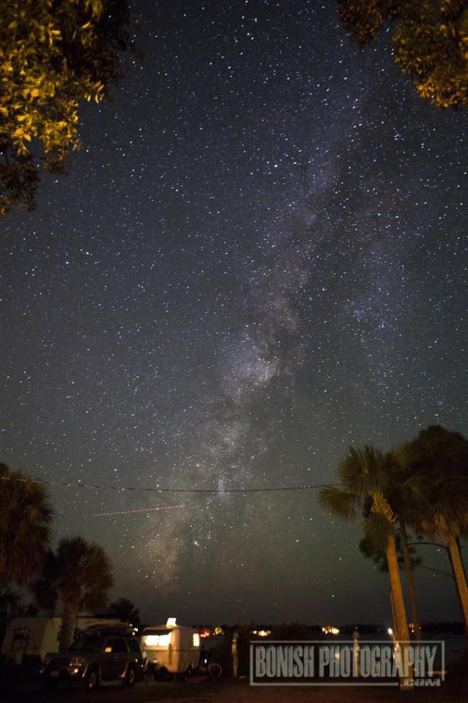 Milky Way, Sunset Isle Campground, Cedar Key, Nighttime Photography, Bonish Photo, Every Miles A Memory